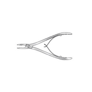 GLASGOW PATTERN RONGEUR, SLIGHTLY CURVED ON FLAT, SCREW JOINT