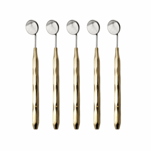 Dental Mirrors Set of 5 Gold Plated