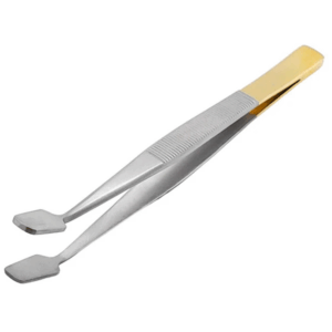 Tissue Membrane Holding Tweezer Flat Tips Stainless Steel Forceps with Offset Filter Forceps