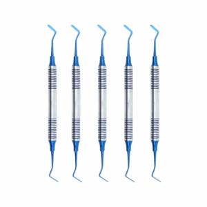 Set of 5 Flat End Composite Carver Plastic Instrument Plasma Coated